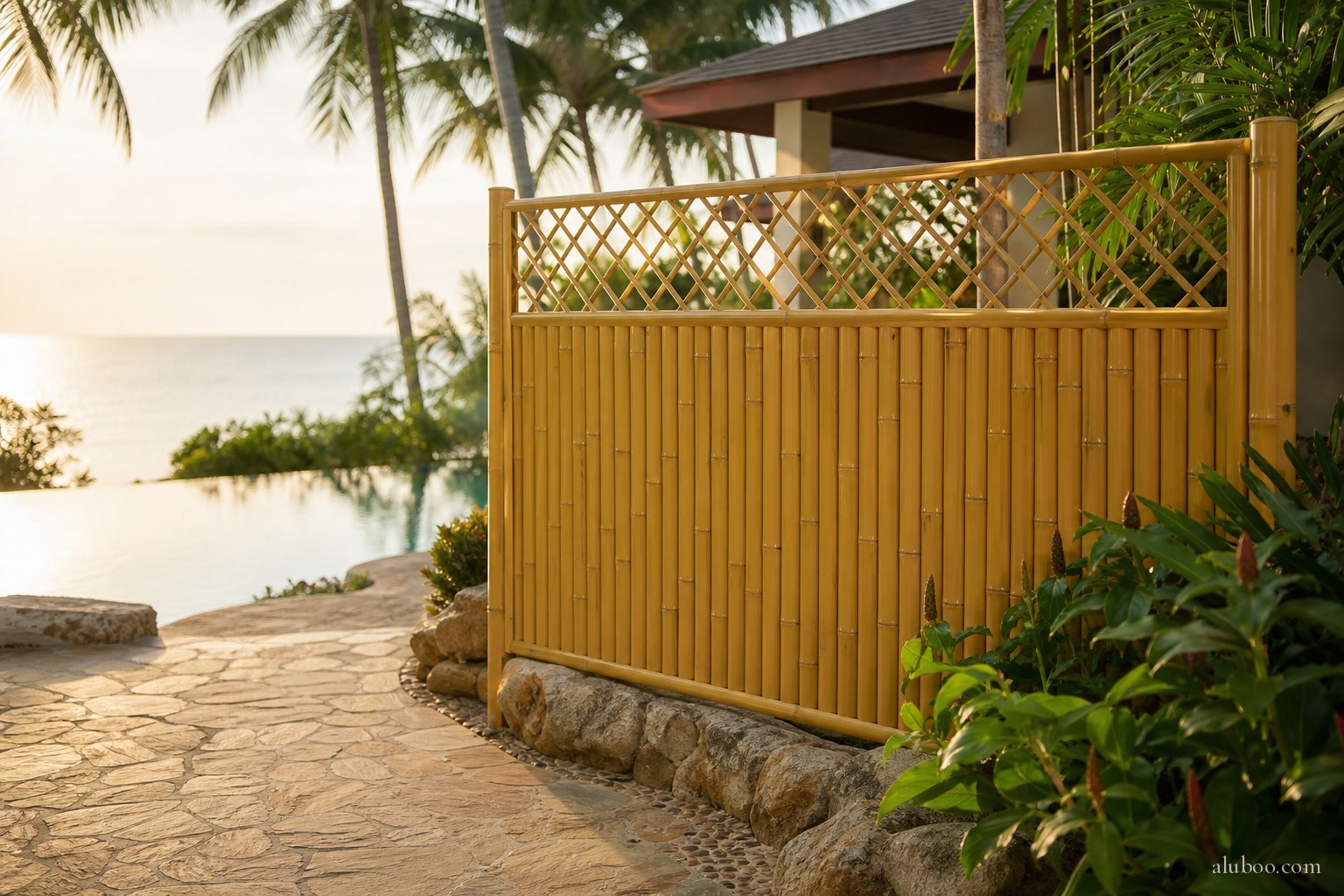 Marrakesh Lattice + Strip installed at Koh Samui beach villa